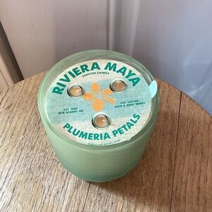 Bath and Body Works RIVIERA MAYA PLUMERIA PETALS Limited Edition 3-Wick Candle